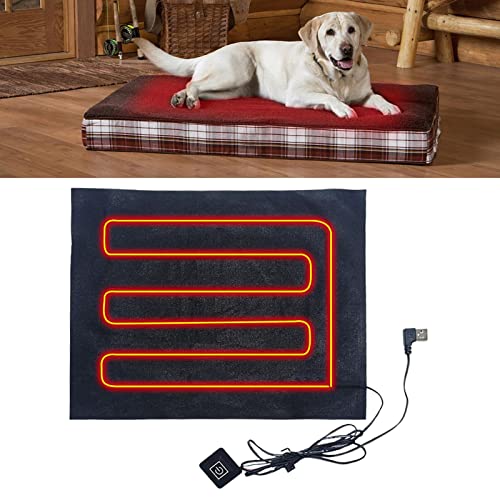 Almohadilla térmica, Almohadilla térmica eléctrica, Calentador de tela eléctrico USB de 5 V, Calentador eléctrico de tela Almohadilla Elemento calefactor para ropa Asiento Calentador de mascotas Cintu