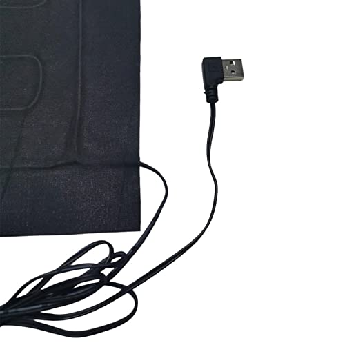 Almohadilla térmica eléctrica, Almohadilla térmica USB de 5 V, Almohadilla térmica de algodón y poliéster impermeable, Almohadilla calefactora de tela eléctrica Elemento calefactor para ropa Asiento C