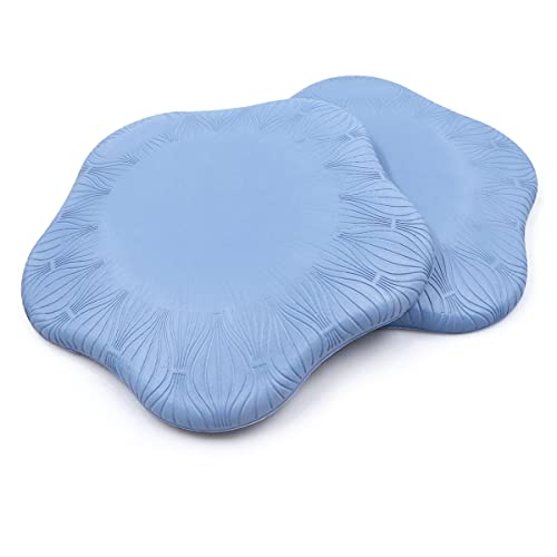 Almohadillas Cojín Rodilla Yoga Esterilla - 2 Pcs Knee Pad for Yoga, Yoga Matt for Pilates, Yoga Knee Pad, Yoga Knee Pillow, Non-Slip and Soft Para Rodillas, Manos, Muñecas y Codos - Light Blue.