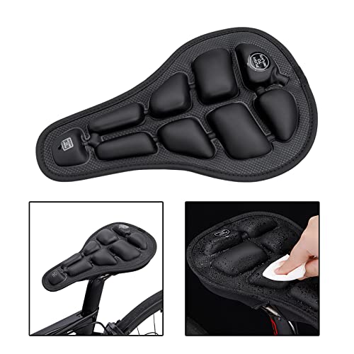 Amagogo Cómoda Funda para Asiento de Bicicleta Funda Antideslizante para Almohadilla de Bicicleta de montaña Esponja 3D Cojín Suave para Silla de Montar