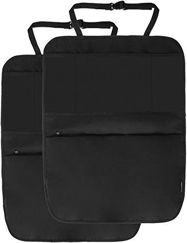 Amazon Basics - Organizador para asiento trasero de coche, con esteras protectoras (Pack de 2)