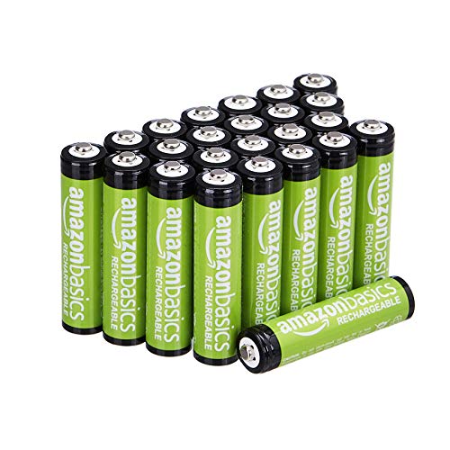 Amazon Basics - Pilas recargables AAA (paquete de 24), 800 mAh, precargadas