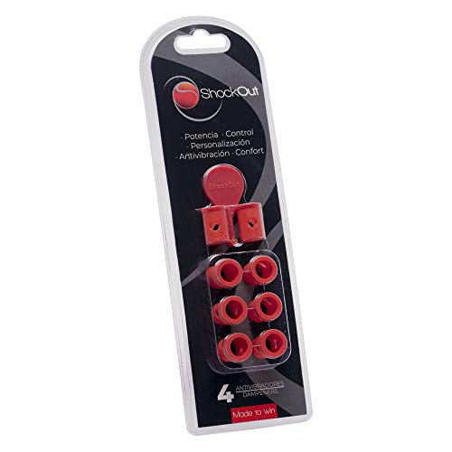 Amortiguadores ShockOut-Padel - Sistema antivibratorio para raquetas de pádel - Color rojo