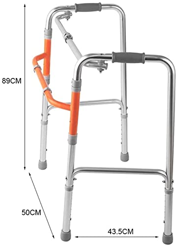 Andador con Andador Bastidor para Caminar Bastón Plegable Dispositivo Auxiliar para Caminar Caminante de Cuatro Patas Bastón Antideslizante con ayudas Hospitalarias