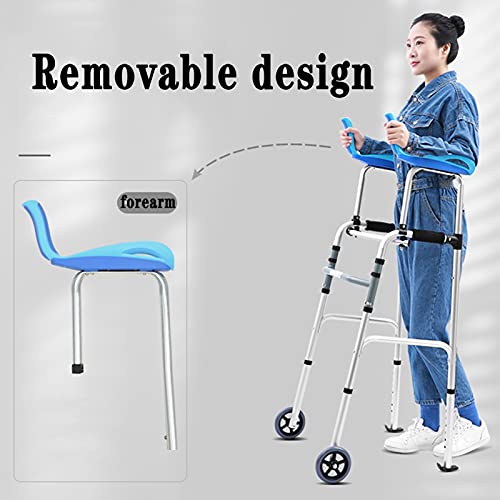 andadores Chunlan Rollator para Ancianos Estrecho Aluminio Vertical Ligero Plegable Regulable En Altura para Entrenamiento De RehabilitacióN para Personas Mayores Discapacitadas