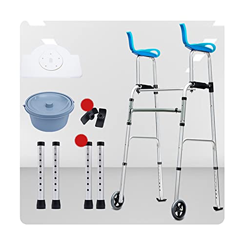 andadores Chunlan Rollator para Ancianos Estrecho Aluminio Vertical Ligero Plegable Regulable En Altura para Entrenamiento De RehabilitacióN para Personas Mayores Discapacitadas