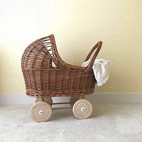 Andadores de Bebé Empuje Andador Equilibrio Rattan Vintage Juguete del Empuje Accesorios de Fotos de decoración de Coche for niños 1-6 años para El Niño De Los Niños De 1-3 Años Al Aire Libr