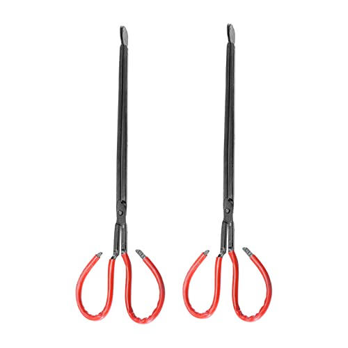 Angoily 2 Unids Parrilla Tijeras Tongs Aluminio Barbacoa Parrilla Tong Grill Luz Extra Luz Y Larga Pinzas de Cocina Barbacoa Herramienta Accesorios para Parrilla para BGE Fácil de