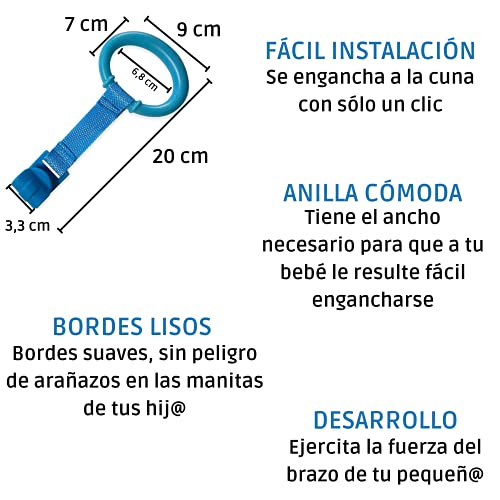 Anillas Para Cunas y Parques | 4 Piezas Para Agarres Parque Infantil Que Ayudan a Aprender a Ponerse de Pie Fácilmente| Regalo Ideal De Anillas Para Parque Cuna