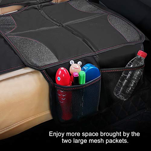 AOKBON Protector de Asiento para niños Asiento de Coche Seguro con Organizador Bolsillos para Bebé Protección Impermeable Limpieza Facil Contra Daños/Polvos/Líquidos