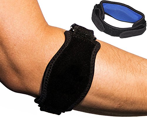 Aptoco 2 abrazaderas para alivio del dolor en el codo, tendonitis, con almohadilla de compresión de neopreno para codo de tenista o golfista, talla única