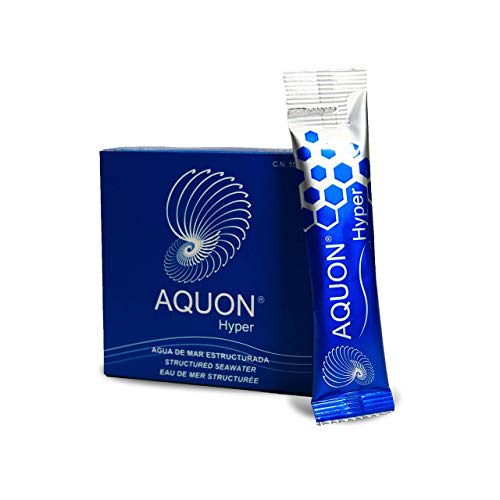 Aquon Hyper- 30 Sticks Bebibles de Plasma Marino - Electrolitos Naturales Para los Calambres y Fatiga Muscular