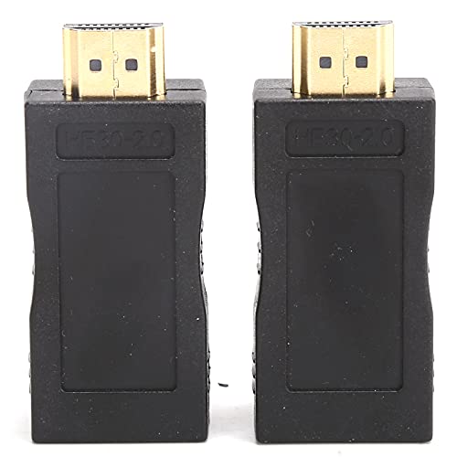 Archuu Interfaz Multimedia De Alta Definición De 2 Piezas A Conector De Red Extensor De Adaptador RJ45, Transmisor Y Receptor Extensor HDMI De 19 Pines para Computadoras, Monitores, Proyectores