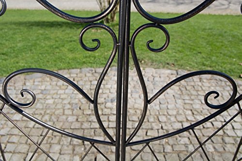 Arco De Jardín con Puerta Melissa I Enrejado con 2 Puerta para Plantas Trepadoras I Entrada Jardín En Forma De Arco para Flores I Color:, Color:Bronce