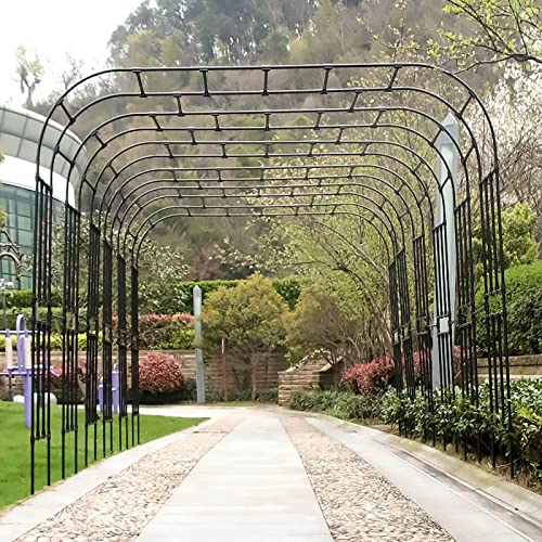 Arco De Metal para Bodas, Arco De Jardín, Rosas, Plantas Trepadoras, Soporte para Flores, Ideal para Patio Trasero, Césped, Patio, Decoración De Bodas, 150 X 267 X 50 Cm (Blanco 125 X 267)