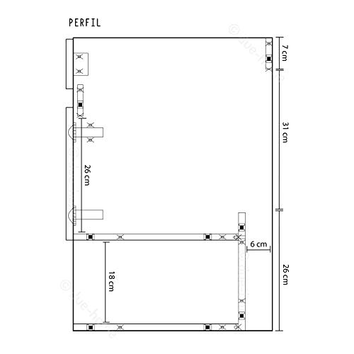 ARKITMOBEL Mueble de Baño Suspendido con 2 Puertas y Espejo, Modulo Colgante, Modelo Cotton, Acabado en Nordik, Medidas: 80 cm (Ancho) x 64 cm (Alto) x 45 cm (Fondo)