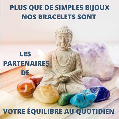 ARMONY PARIS Pulsera de protección, marca francesa, pulsera de piedra natural, litoterapia, lapislázuli, pulsera para hombre, joyería para mujer