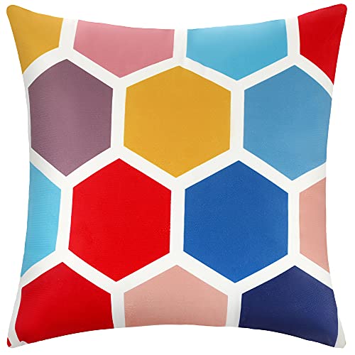 ARNTY Fundas de Cojines 45x45cm, 4 Fundas Cojines Decorativos para Sofa Terciopelo Sencillo y Decorativo Cojines Hojas para Sofá Camas Dormitorio Coche (Geométrico, Terciopelo)