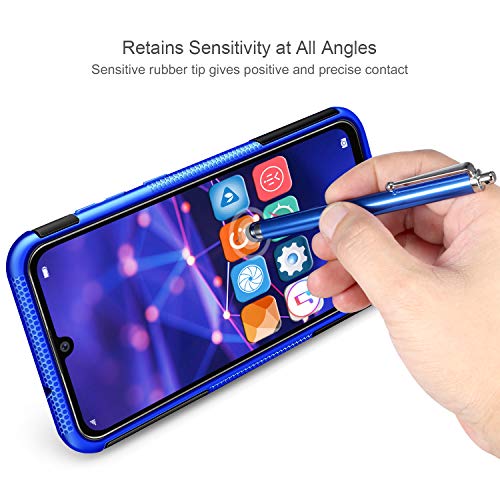 AROYI Funda Huawei P Smart 2019 con Protector de Pantalla,2 en 1 Duro PC Funda y Soft TPU Híbrida con Soporte Cáscara de Cubierta Protectora de Doble Capa Funda Caso para Huawei P Smart 2019 Azul