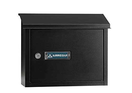 Arregui V4064 Buzón Recogecartas Maxi, tamaño M (DIN A4), Aluminio Negro