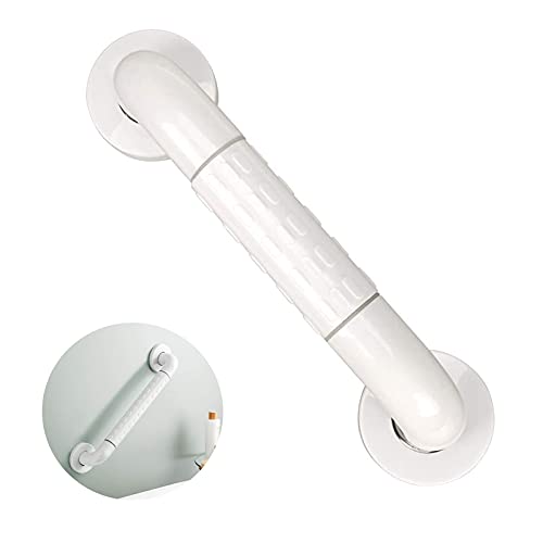 Asa De Seguridad Para Baño,Baranda De Baño,Barra De Agarre Antideslizante,Agarre De Mango De Ducha,Con Círculos Luminosos,Para Personas Mayores Niños Embarazadas(Blanco) (29cm)