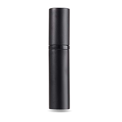 AsaNana Pulverizador de perfume rellenable, tecnología de llenado sin embudo, vaporizador vacío para viajes o bolso de mano, 5 ml (negro)