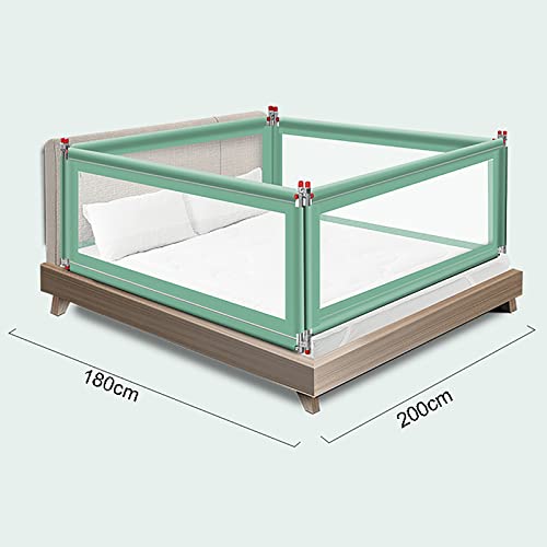 ASBKP Barandilla Cama, Tres Lados Barrera De Cama para Niños con Silent Lift, Malla De Fibra De Poliéster Transpirable De Alta Definición, para Viajes Y Uso Doméstico (Color : C)