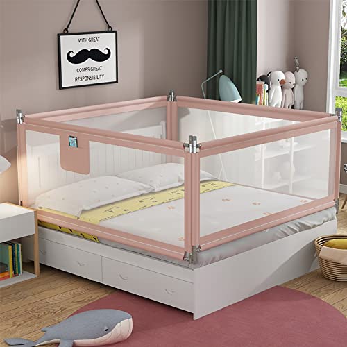 ASBKP Barandilla Cama, Tres Lados Barrera De Cama para Niños con Silent Lift, Malla De Fibra De Poliéster Transpirable De Alta Definición, para Viajes Y Uso Doméstico (Color : C)