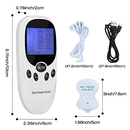 ATING Eléctrico Tens terapia masajeador máquina 8-Pad pulso músculo alivio estimulador