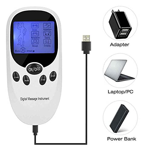 ATING Eléctrico Tens terapia masajeador máquina 8-Pad pulso músculo alivio estimulador