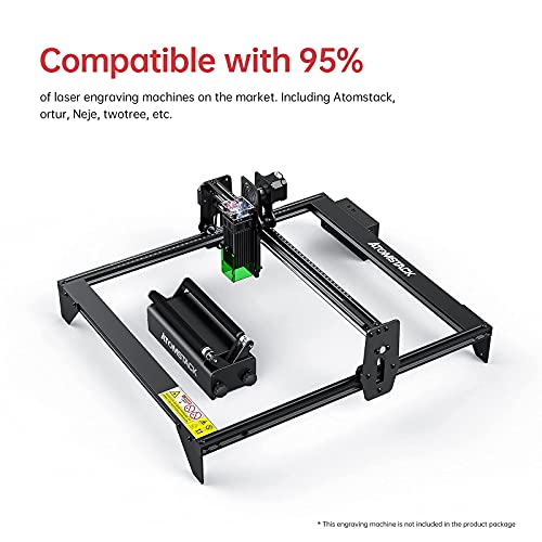 ATOMSTACK Laser Engraver Y-axis Rotary Roller Engraving Module for Engraving Cylindrical Objects Cans (Included 4 Auxiliary Heightening Column)