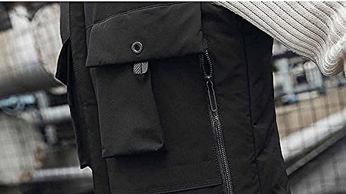 AWYST Gilet Chaleco Gilets de Utilidad for Hombre al Aire Libre Chaleco Acolchado Ultralight Winter Invierno sin Mangas Abajo Chaqueta con Capucha Ropa de Trabajo de algodón Chaleco Ligera Gilet