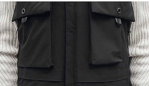 AWYST Gilet Chaleco Gilets de Utilidad for Hombre al Aire Libre Chaleco Acolchado Ultralight Winter Invierno sin Mangas Abajo Chaqueta con Capucha Ropa de Trabajo de algodón Chaleco Ligera Gilet