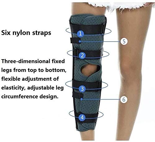 AY Férula de Soporte de Soporte de Rodilla Ajustable, Transpirable Pierna Completa Estabilizador Ortesis de Rodilla Inmovilizador Petos para el esguince de la Rodilla, Patella Dislocación