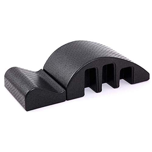 Back stretching massage support Yoga Pilates Spine Corrector, Pilates cama de masaje corrección de la deformidad cervical de espuma cifosis Corrección aparatos de ejercicios de Pilates curvo, Negro Co