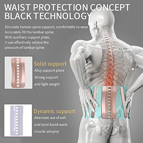 Back Support Strace con estadías de soporte, cinturón de soporte lumbar de malla transpirable, ajuste de doble compresión Cinturón de alivio de dolor de espalda baja for hombres, discos herniados 2109