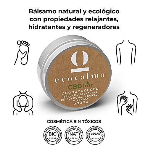 Bálsamo Para Dolor Muscular 50 gr Crema Dolores Musculares y Articulaciones - Para el Alivio de Pies Espalda - Hombros - Ingredientes Ecológicos - Aquisana