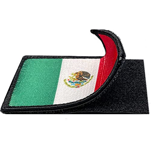 Bandera México 100% Bordado - Parche mochila - Banderas del mundo - Parches Militares - 88 x 52 mm