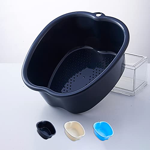 Baños para Pies Lavabo para Pies, Cuenco de SPA Plástico Resistente Baño de Pies para Pedicura Relajarse Desintoxicación y Masaje, Perfecto para Facilitar La Circulación o Relajar Los Músculos (Black)