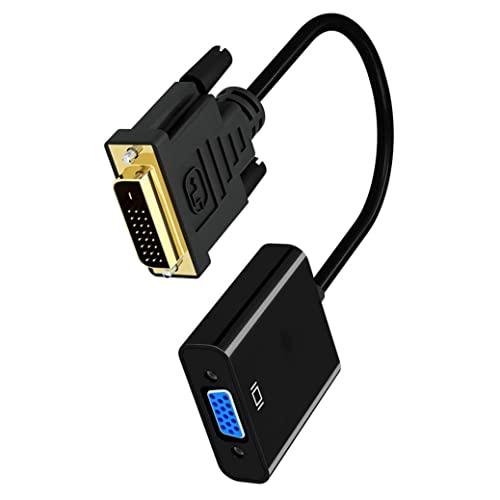 Baobiutin Adaptador Activo DVI-D a VGA, 1080p Digital de Alta definición de 1080p 24 + 1 Macho a Hembra Convertidor Superspeed Datos