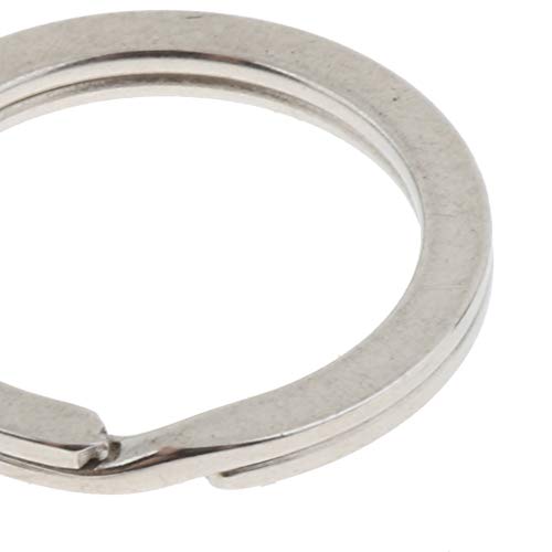 Baoblaze 10 Unids Llavero de Acero Inoxidable O Anillo Deportes Hebilla Titular de Camping - Plata 20mm