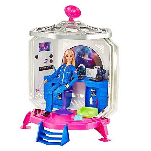 Barbie Set de juego Estación Espacial Muñeca con accesorios de juguete, regalo para niñas y niños +3 años (Mattel GXF27)