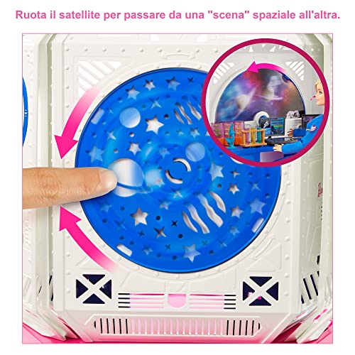 Barbie Set de juego Estación Espacial Muñeca con accesorios de juguete, regalo para niñas y niños +3 años (Mattel GXF27)