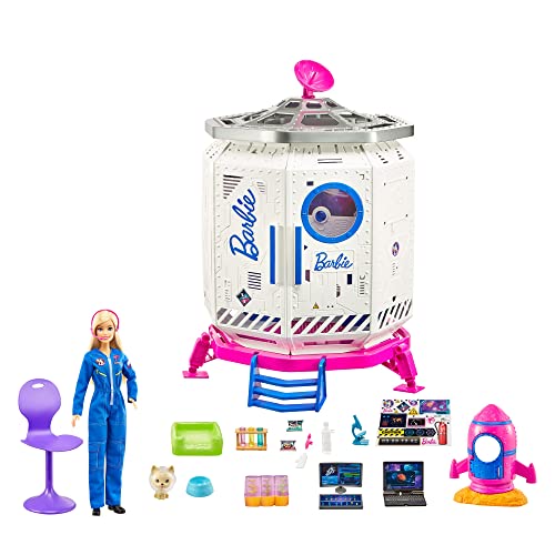 Barbie Set de juego Estación Espacial Muñeca con accesorios de juguete, regalo para niñas y niños +3 años (Mattel GXF27)