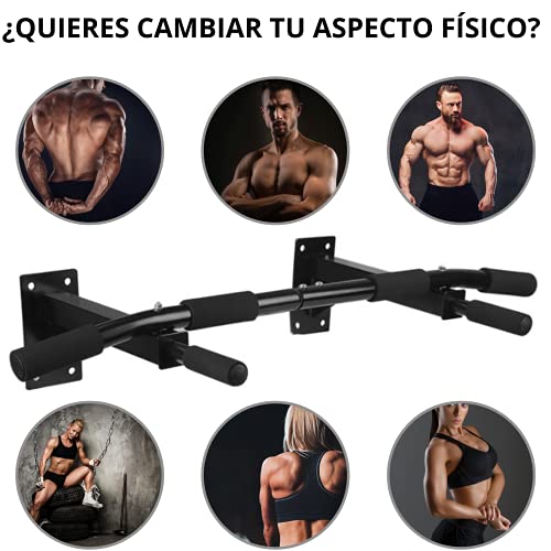 Barra De Dominadas De Pared | Pull Up Bar Multifuncional Para Hacer Deporte En Casa | Entrenamiento En El Exterior, Gimnasio, Fitness, Calistenia Y Workout