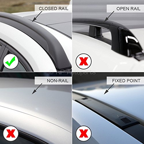 Barras portaequipajes Farad compatibles con Opel Insignia Sport Tourer de 2009 a 2017, de aluminio, modelo Compact con barandillas bajas, railing integradas, color negro aerodinámicas