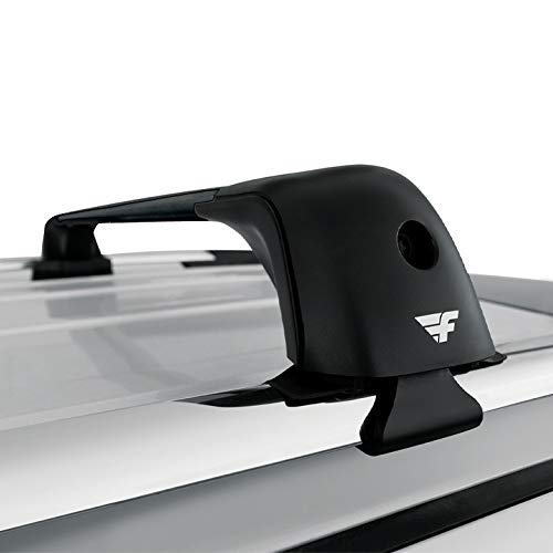 Barras portaequipajes Farad compatibles con Opel Insignia Sport Tourer de 2009 a 2017, de aluminio, modelo Compact con barandillas bajas, railing integradas, color negro aerodinámicas