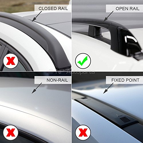 Barras portaequipajes Farad de aluminio, modelo Compact compatibles con Volkswagen T-Cross a partir de 2019, con barandilla alta de color gris aerodinámico y supersilenciosas.