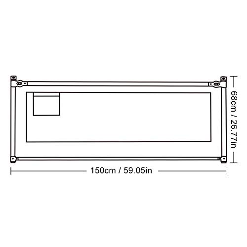 Barrera de Cama 150 cm para Ni?os, Barandilla de Cama Ajustable, Rejilla de Protecci¨®n Antica¨ªdas para Cama de Madera