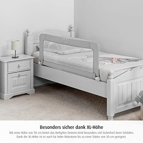 Barreras de seguridad para cama ByMySide de Reer, 45020, XL, 150 cm